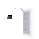 Piantana Contemporanea Turning Metallo Cromo Diffusore Nero 1 Luce E27