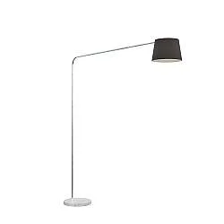 Piantana Contemporanea Corner Marmo Basso Bianco Diffusore Nero 1 Luce E27