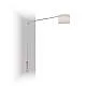 Piantana Contemporanea Corner Metallo Cromo Tessuto Bianco 1 Luce E27
