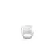 Abatjour Contemporaneo Drum Metallo Bianco Vetro 1 Luce Led 6W Calda