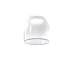 Plafoniera Contemporanea Drum Metallo Bianco Vetro 1 Luce Led 16W Calda