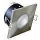 Faretto Incasso Bath Quadrato Alluminio Nickel Satinato 1 Luce Gu10
