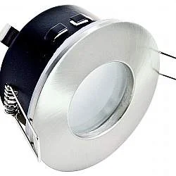 Faretto Incasso Bath Tondo Alluminio Nickel Satinato 1 Luce Gu10
