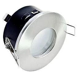 Faretto Incasso Bath Tondo Alluminio Nickel Satinato 1 Luce Gu10