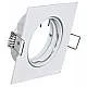 Faretto Incasso Fun Orientabile Quadrato Alluminio Bianco 1 Luce Gu10 8,4X8,4Cm