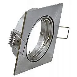 Faretto Incasso Fun Orientabile Quadrato Alluminio Nero Satinato 1 Luce Gu10