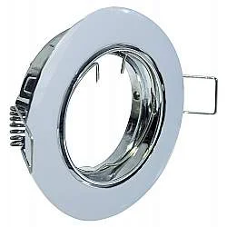 Faretto Incasso Fun Orientabile Tondo Alluminio Bianco 1 Luce Gu10 D9,4Cm