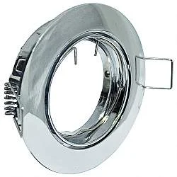 Faretto Incasso Fun Orientabile Tondo Alluminio Cromo 1 Luce Gu10 D9,4Cm