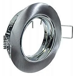 Faretto Incasso Fun Orientabile Tondo Alluminio Nero Satinato 1 Luce Gu10 D9,4Cm