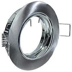Faretto Incasso Fun Orientabile Tondo Alluminio Nero Satinato 1 Luce Gu10 D9,4Cm