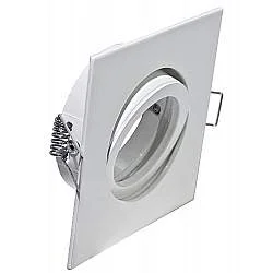 Faretto Incasso Oil Orientabile Quadrato Alluminio Bianco 1 Luce Gu10 9X9Cm