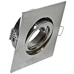 Faretto Incasso Oil Orientabile Quadrato Alluminio Nero Satinato 1 Luce Gu10