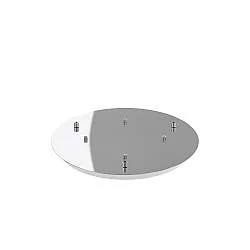 Rosone Tondo Metallo Cromo 3 Fori D40Cm