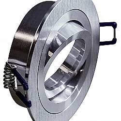 Faretto Incasso Toy Orientabile Tondo Alluminio Alluminio Satinato 1 Luce Gu10