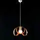 Sospensione Moderna 1 Luce Ferro Laccato Bianco e Arancio Serie Piovra