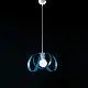 Sospensione Moderna 1 Luce Ferro Laccato Bianco e Azzurro Serie Piovra