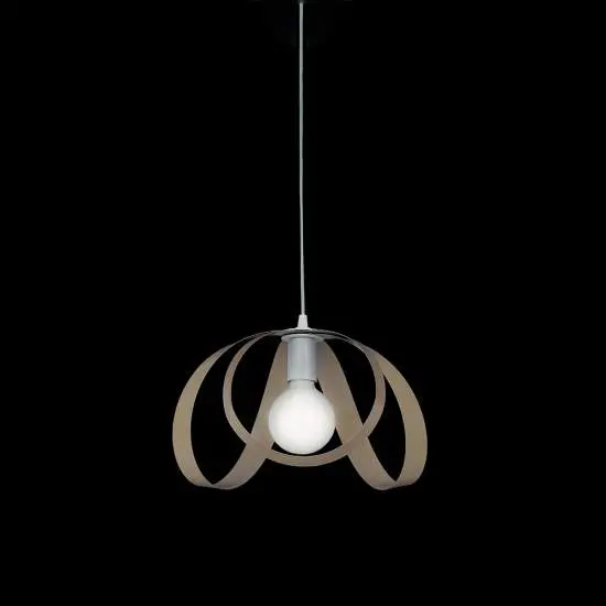 Sospensione Moderna 1 Luce Ferro Laccato Bianco e Tortora Serie Piovra | Be Light
