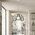 Sospensione Moderna 1 Luce Ferro Laccato Bianco e Tortora Serie Piovra | Be Light