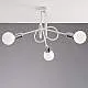 Plafoniera Minimal 3 Luci in Ferro Laccato Bianco Particolari Cromo Serie Pop
