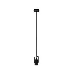 Lampadario Industrial Calari 1 Luce Acciaio Nero
