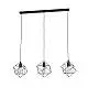Lampadario Industrial Straiton 3 Luci Acciaio Nero