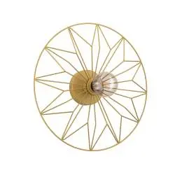 Applique Contemporanea Castanuelo 1 Luce Acciaio Oro