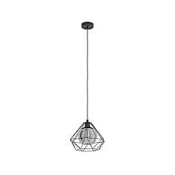 Lampadario Industrial Vernham Piccolo 1 Luce Acciaio Nero