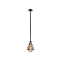 Lampadario Contemporaneo Adwickle 1 Luce Metallo Nero E Tessuto
