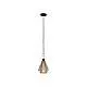 Lampadario Contemporaneo Adwickle 1 Luce Metallo Nero E Tessuto