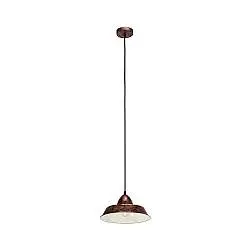 Lampadario Industrial Auckland 1 Luce Acciaio Rame