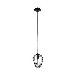 Lampadario Industrial Newtown Piccolo 1 Luce Acciaio Nero