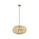 Lampadario Rustico Amsfield 1 Luce Metallo Marrone E Legno