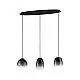 Lampadario Contemporaneo Aguilares 3 Luci Metallo Nero