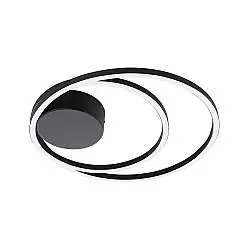 Plafoniera Moderna Ruotale Led Alluminio Nero