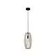 Lampadario Industrial Bajazzara 1 Luce Acciaio Nero Diffusore Grigio