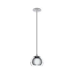 Lampadario Contemporaneo Rocamar 1 Luce Acciaio Cromo