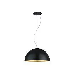 Lampadario Contemporaneo Gaetano 1 Luce Acciaio Nero E Oro