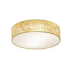 Plafoniera Contemporanea Viserbella 1 Luce Acciaio Ottone