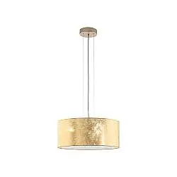 Lampadario Contemporaneo Viserbella 3 Luci Acciaio Ottone