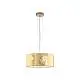 Lampadario Contemporaneo Viserbella 3 Luci Acciaio Ottone