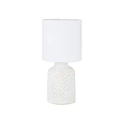 Lampada Da Scrivania Contemporanea Bellariva 1 Luce Ceramica Bianco Panna