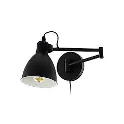 Applique Moderna San Peri 1 Luce Acciaio Nero