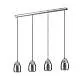 Lampadario Contemporaneo Alobrase 4 Luci Metallo Cromo