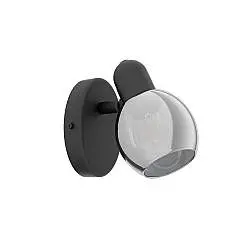 Applique Moderna Pollica 1 Luce Acciaio Nero