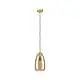 Lampadario Contemporaneo Alobrase Piccola 1 Luce Metallo Ottone Spazzolato