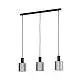Lampadario Moderno Gorosiba 3 Luci Acciaio Nero