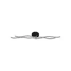 Plafoniera Moderna Roncade 1 Led Metallo Nero