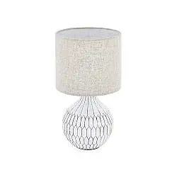 Lampada Da Scrivania Contemporanea Bellariva 3 1 Luce Ceramica Bianco