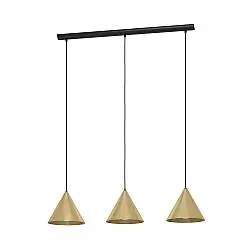 Lampadario Contemporaneo Narices 3 Luci Acciaio Nero