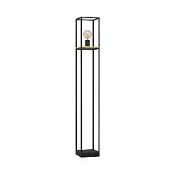 Piantana Industrial Libertad 1 Luce Metallo Nero E Marrone